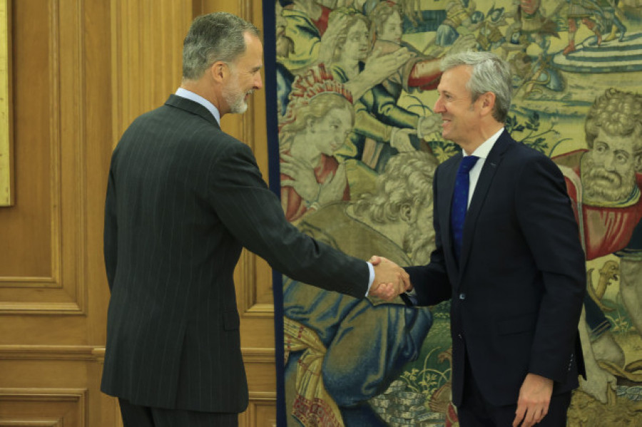 Felipe VI recibe al presidente de la Xunta en la Zarzuela