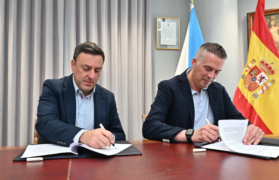 Cedeira y la Diputación firman un convenio para financiar mejoras en el polideportivo