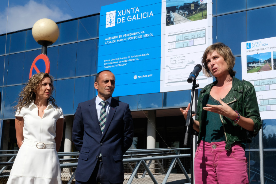 Nava Castro, Martina Aneiros y José Barea presenta el inicio de las obras del primer albergue público de peregrinos de Ferrol
