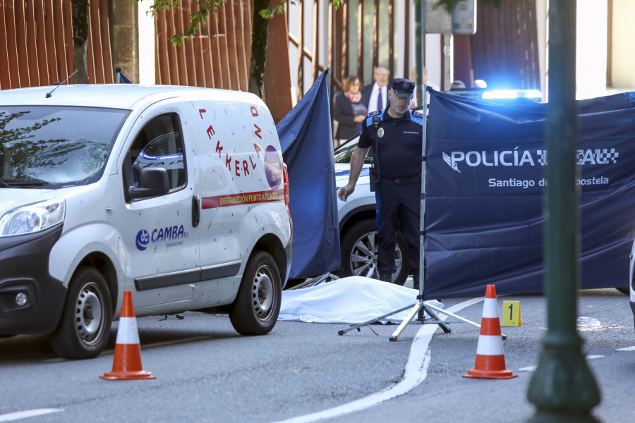 Fallece un varón de 77 años atropellado en el centro de Compostela