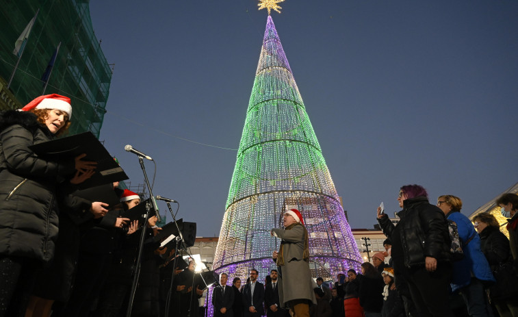 Ferrolterra entra de lleno en la Navidad con el encendido de luces y la apertura de los clásicos belenes