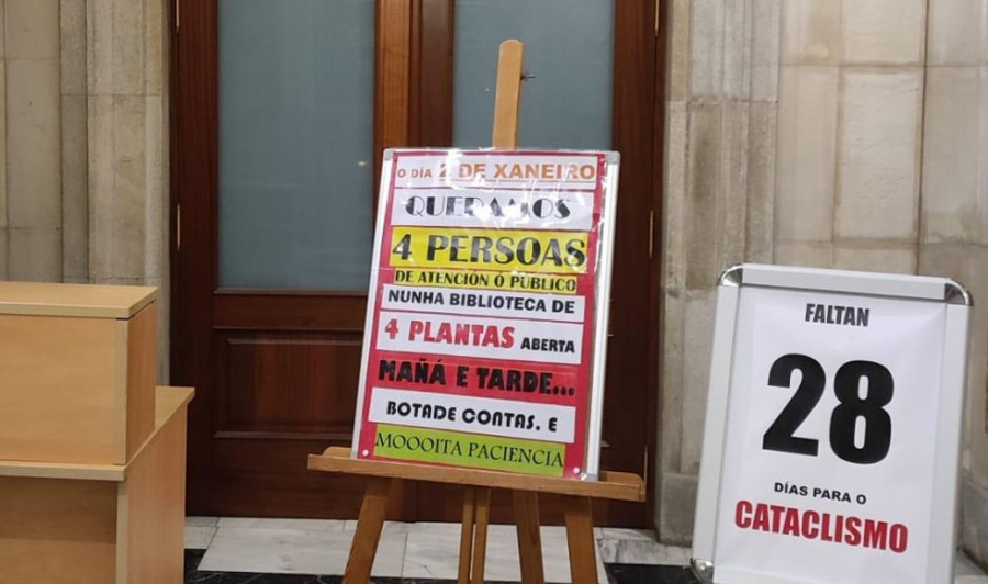 Ocho meses de huelga continuada en la biblioteca municipal de Ferrol