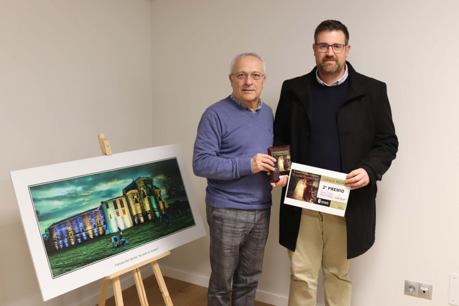 El monasterio de Xuvia, protagonista del segundo premio del concurso de fotografía digital del Camiño Inglés