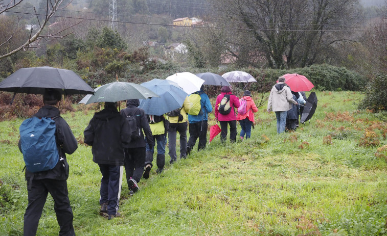 El Club de Montaña Ferrol mantuvo su marcha de Año Nuevo a pesar de la lluvia