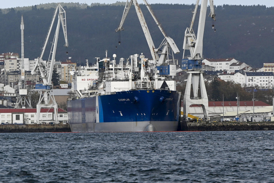 Finlandia celebra la llegada del metanero “Exemplar” tras el mantenimiento hecho en Navantia Fene