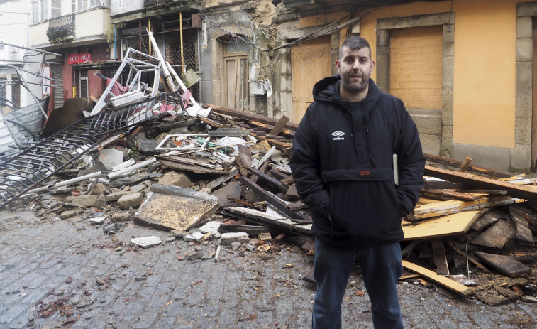 Esteiro acumula hasta 14 viviendas en estado ruinoso en la calle en la que se produjo el derrumbamiento