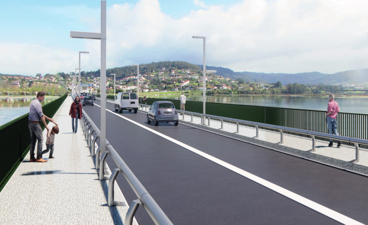 Polémica por la recreación de la rehabilitación del puente de piedra de Pontedeume