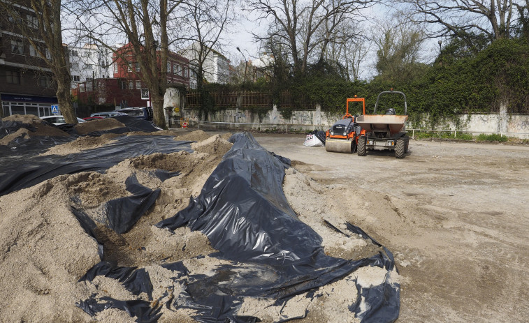 Las obras del aparcamiento del Sánchez Aguilera, paradas desde hace días