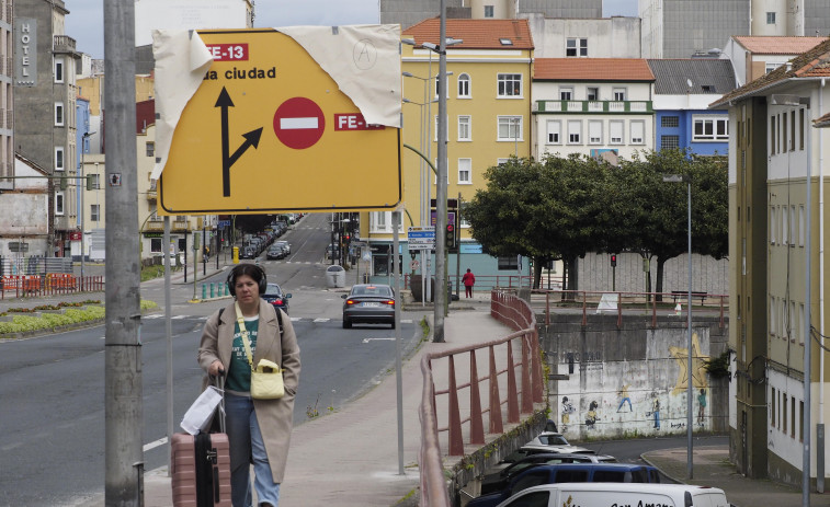 Las obras de As Pías afectan desde hoy a la circulación de entrada y salida a Ferrol