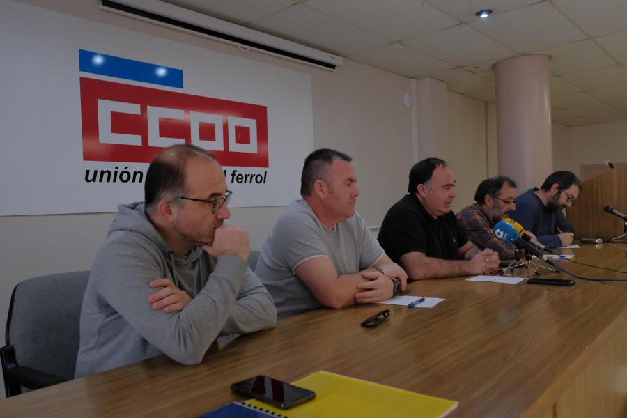 Los sindicatos afean a Navantia y al Gobierno que no apuesten por el naval de Ferrolterra