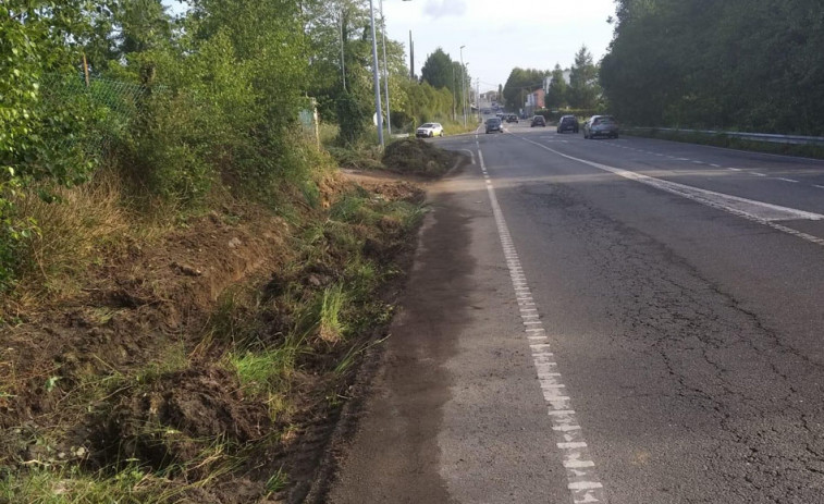 La Xunta inicia las obras de mejora de la senda peatonal en la AC-116 a su paso por O Val