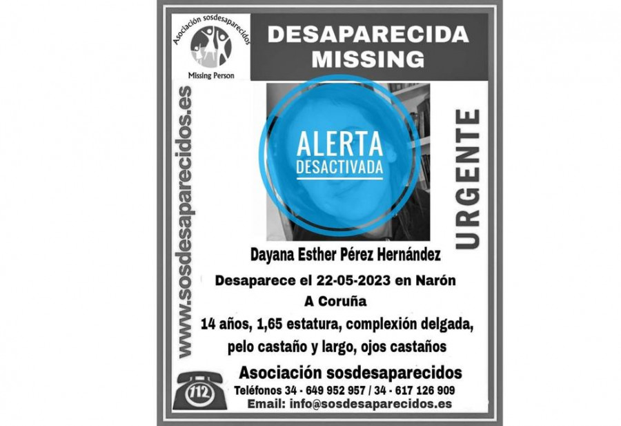 Localizada en buen estado en Pontevedra la adolescente de 14 años desaparecida en Narón