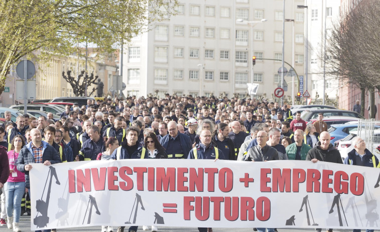 La plantilla de Navantia llevará a cabo este jueves una manifestación hasta el Concello