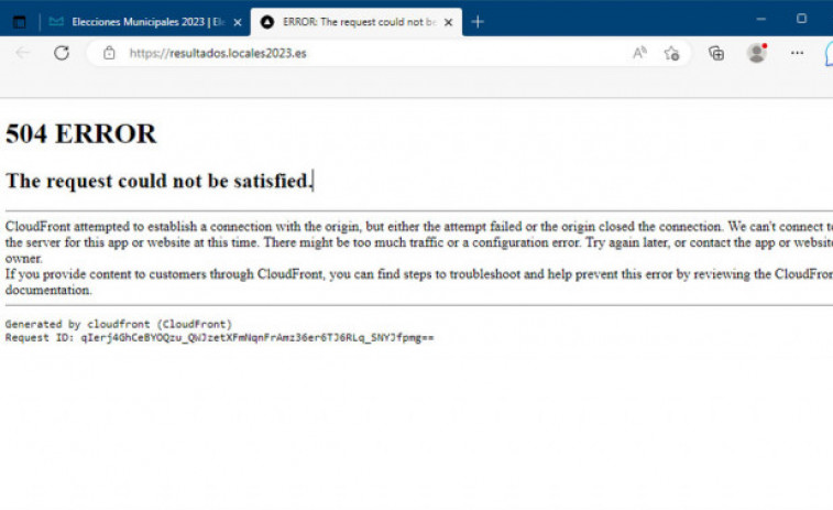 Se cae la web del Ministerio del Interior que ofrece los resultados municipales