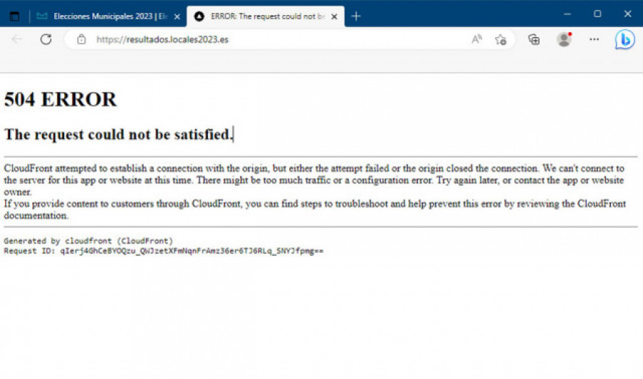 Se cae la web del Ministerio del Interior que ofrece los resultados municipales