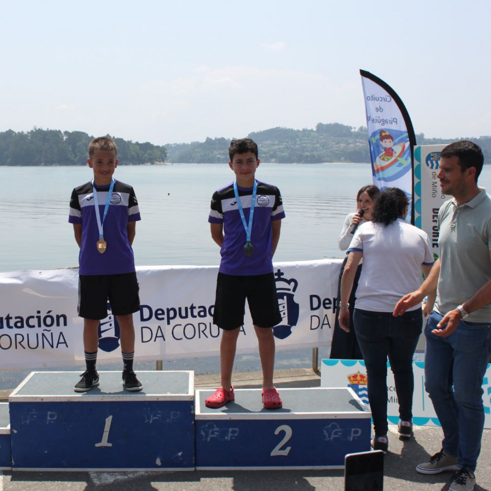 Xoel e Dani. Podium Miño
