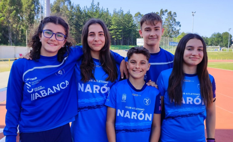 Los canteranos sub 14 del Narón y Ferrol, en el Nacional