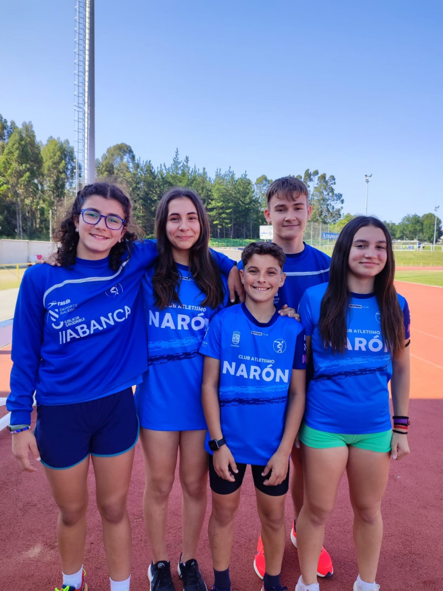 Los canteranos sub 14 del Narón y Ferrol, en el Nacional