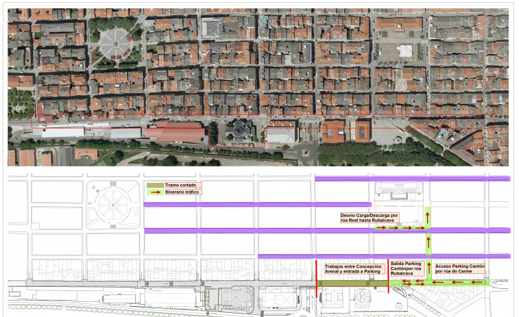 Las obras de la calle de la Iglesia cortan el tráfico en una nueva manzana y modifican la circulación