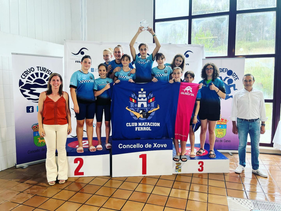 Título femenino alevín para el Natación Ferrol