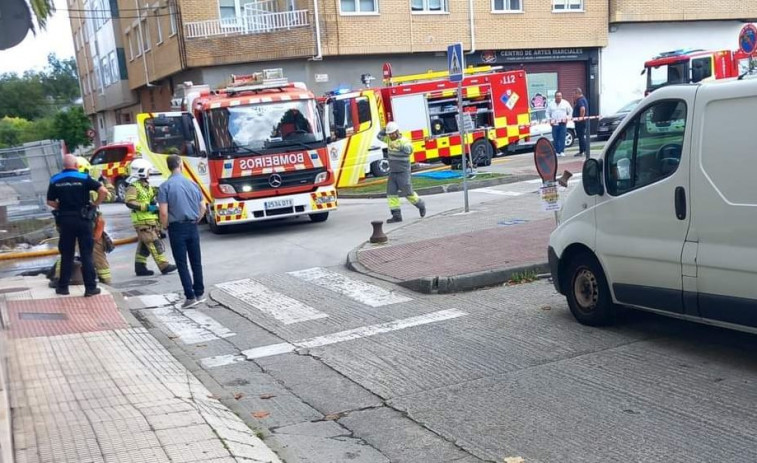 Una fuga de gas en el barrio de Santa Icía, en Narón, moviliza a los bomberos y a la Policía Local