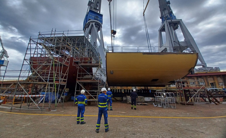 Navantia monta en grada el segundo bloque de la primera fragata F-110
