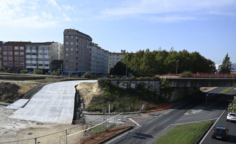 Comienzan las labores de asfaltado del bypass temporal de la avenida de As Pías