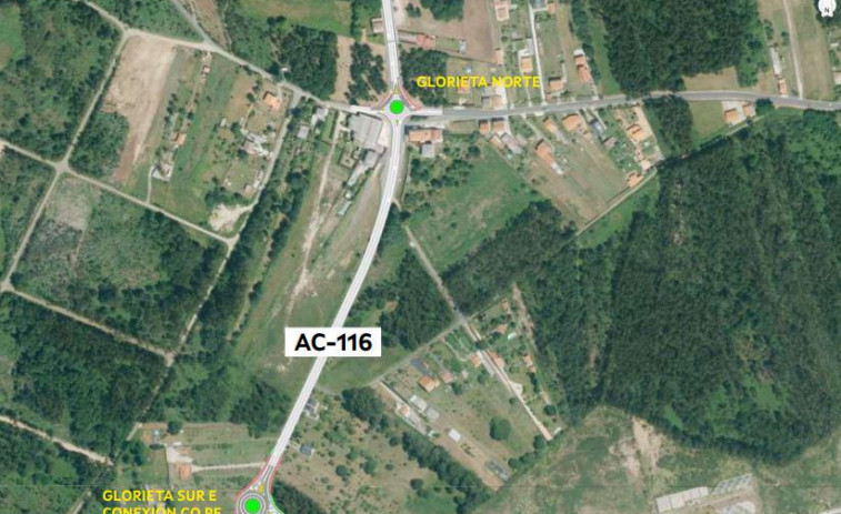 El gobierno gallego aprueba la creación de una glorieta para conectar la AC-116 con Río do Pozo