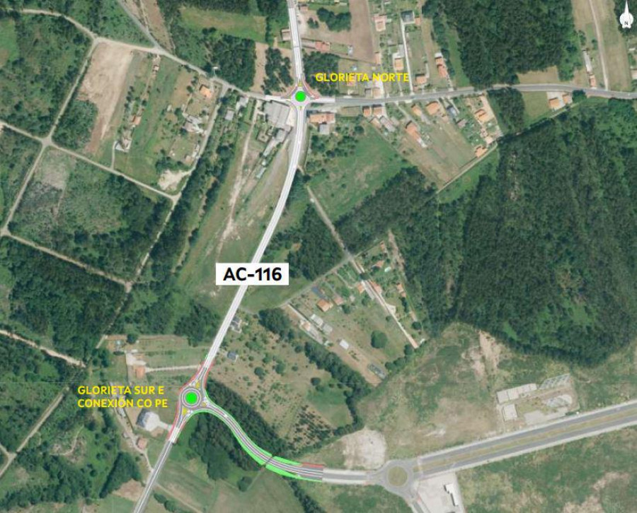 El gobierno gallego aprueba la creación de una glorieta para conectar la AC-116 con Río do Pozo