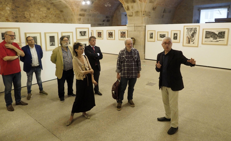 Exponav acolle ata final de mes unha mostra do pintor e gravador Albino Fernández