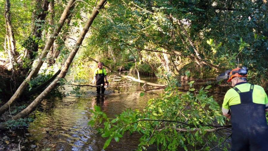 La Xunta acomete tareas de conservación y limpieza en varios tramos del río Mera