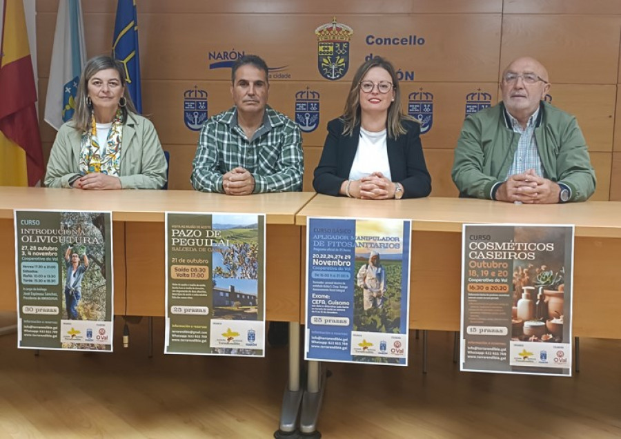 Narón prepara junto a Terra Rendible la realización de tres cursos y una visita a Salceda