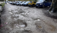 Los baches, algunos inmensos, más de lo mismo en el Sánchez Aguilera