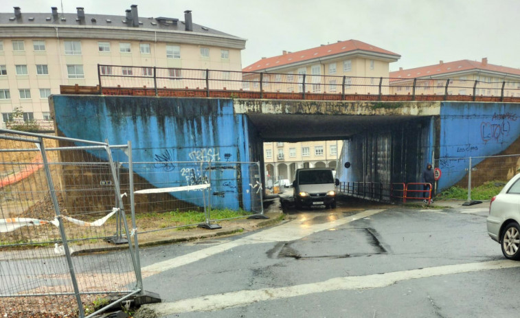 El túnel de la calle Nueva de Caranza, afectado por las obras de As Pías, se reabre durante un mes