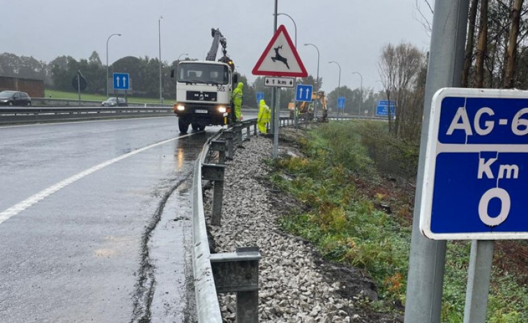 La Xunta inicia las obras de vallado en varios tramos de  la AG-64 a su paso por Narón