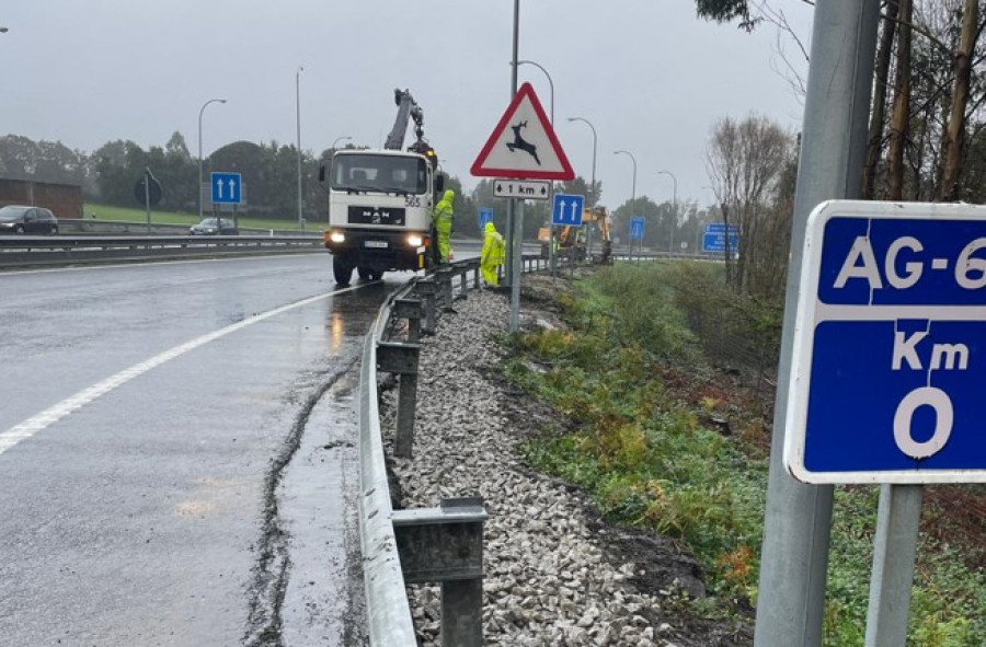 La Xunta inicia las obras de vallado en varios tramos de  la AG-64 a su paso por Narón