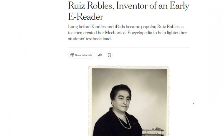Ángela Ruiz, una ferrolana en los obituarios del New York Times