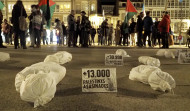 Concentraciones de apoyo al pueblo palestino en las plazas de Ferrol y de Pontedeume