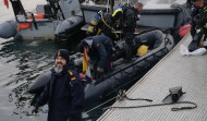 Medio centenar de submarinistas se lanzaron al agua para limpiar los fondos de la ría de Ferrol