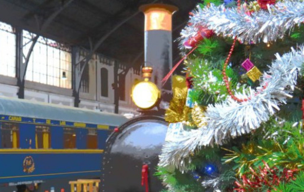 Viajar en tren en familia para visitar los puntos clave de la Navidad