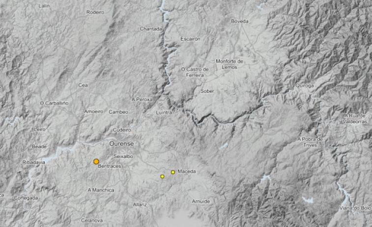Tres terremotos sacuden el sur de Lugo y Ourense