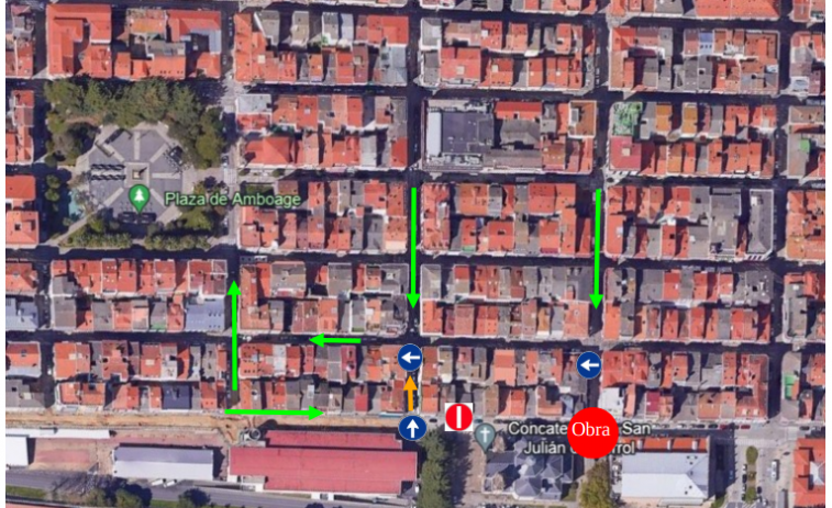 Nuevo corte de tráfico rodado por las obras de la calle de la Iglesia de Ferrol