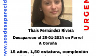 Buscan a una menor de 15 años desaparecida en Ferrol desde el jueves pasado