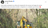 El aplauso de James Rhodes al comienzo de las obras en As Fragas