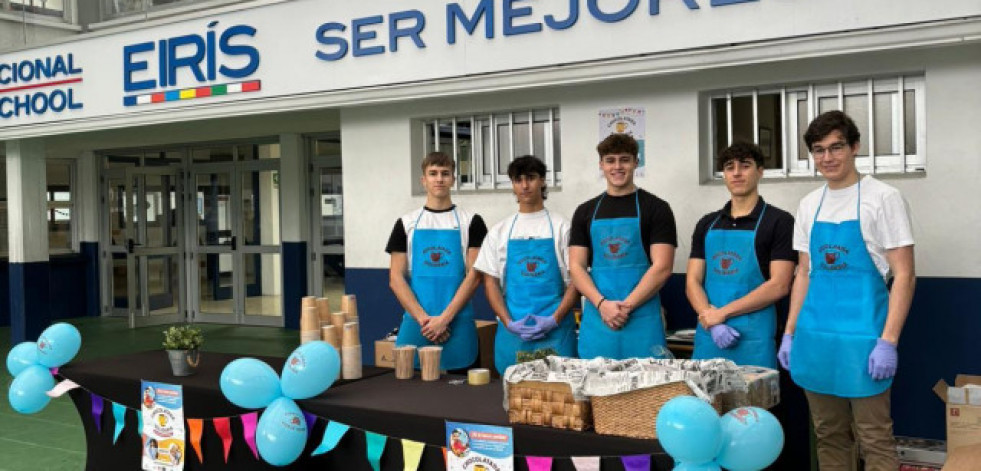 El Colegio Eirís se viste de solidaridad en una chocolatada por la investigación del cáncer infantil