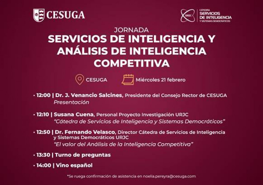 Cesuga acogerá el miércoles una jornada sobre servicios de inteligencia competitiva en la empresa
