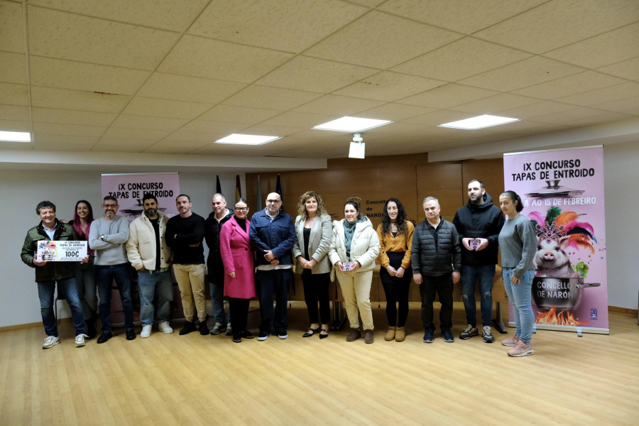 Fame Kanalla recoge el premio del Concurso de tapas de Entroido de Narón