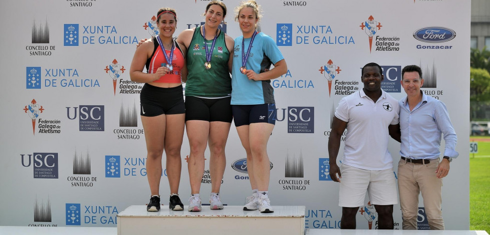 La lanzadora Belén Toimil, contra viento y lluvia en la Copa de Europa