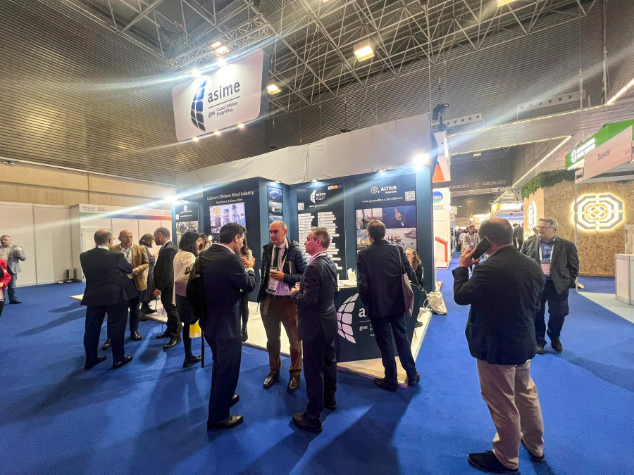 La eólica marina gallega deslumbra en la feria sectorial WindEurope de Bilbao