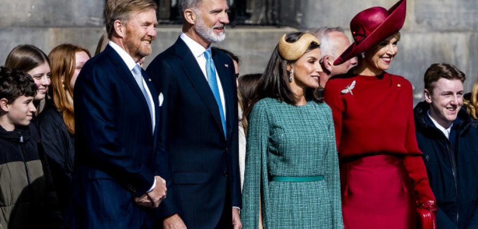 Guillermo y Máxima dan la bienvenida a los reyes de España en su visita a Países Bajos